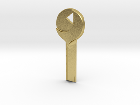 Mulholland Drive - Blue Key in Natural Brass
