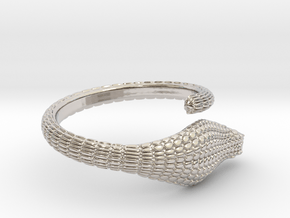 cobra ring size US 10.75 (20.4mm) in Rhodium Plated Brass