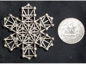 Snowflake of Life in Polished Nickel Steel