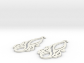 Lorelei earrings in White Natural Versatile Plastic: Medium