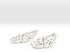 Lorelei earrings in White Natural Versatile Plastic: Large