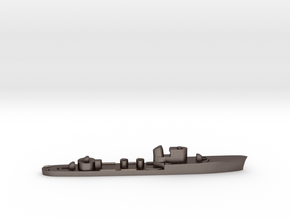 Italian Castore torpedo boat 1:3000 WW2 in Polished Bronzed-Silver Steel
