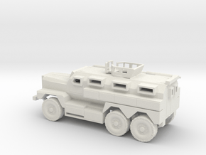 1/35 Scale MRAP Cougar 6x6 With Turret in White Natural Versatile Plastic