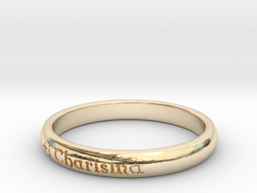 Ring of the Silver Tongue in 14k Gold Plated Brass: 6 / 51.5