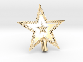 Star Glisten Tree Topper - 10cm 4"  in 14K Yellow Gold