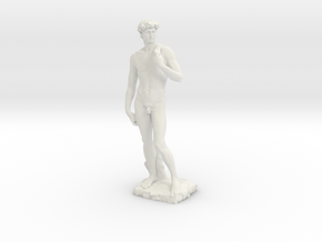 David Sculpture Replica (~15.5" Tall) in White Natural Versatile Plastic