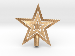 Star Glisten Tree Topper - 9cm 3½" in Natural Bronze