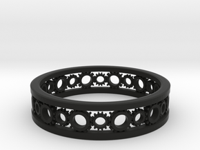 Steampunk bracelet in Black Premium Versatile Plastic: Extra Small