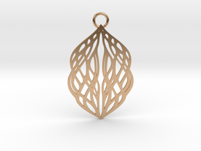 Stream pendant metal in Polished Bronze: Large