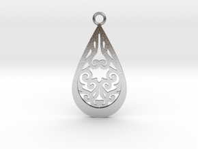 Persephone pendant metal in Natural Silver: Medium