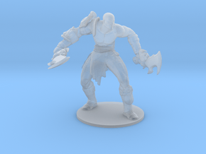 Kratos god of war Attack Stance base DnD miniature in Tan Fine Detail Plastic