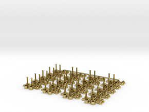 RollerChain with 2mm-spacing, 1mm-wide in Natural Brass