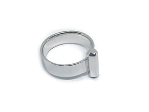 Single Rod Ring in Polished Silver: 7 / 54