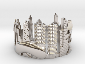Chicago - Skyline Cityscape Ring  in Platinum: 6 / 51.5