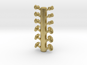G Scale Brass Slope Tender Railing Fittings in Natural Brass