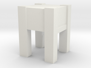 Printle Thing Stool 01 - 1/18  in White Natural Versatile Plastic