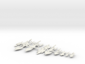 Mirak Ships 1/7000 Attack Wing in White Natural Versatile Plastic