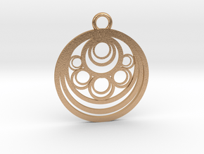 Geometrical pendant no.10 metal in Natural Bronze: Medium