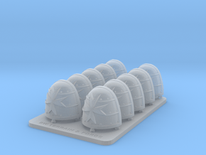 Space Templar V1 Thunder Style Shoulder Pads in Smooth Fine Detail Plastic