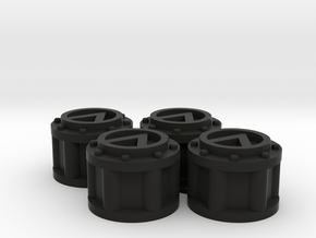 RC wheel lockers in Black Natural Versatile Plastic