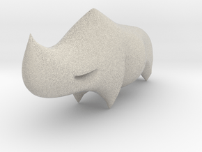 Rhino Sculplture in Natural Sandstone: 15mm