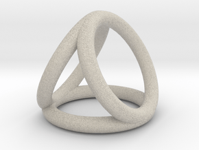 Scarf buckle triple ring with diameter 28mm in Natural Sandstone