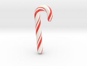 Candy cane - Small  in Glossy Full Color Sandstone