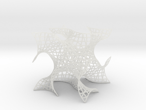 Gyroid Mesh, single cell in Smooth Fine Detail Plastic