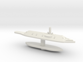 1/1800 USS Monitor & CSS Virginia (Waterline) in White Natural Versatile Plastic