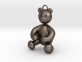 Bear Pendant by JiangYuan  in Polished Bronzed Silver Steel