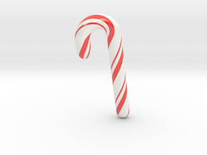 Candy cane - Medium Large in Glossy Full Color Sandstone