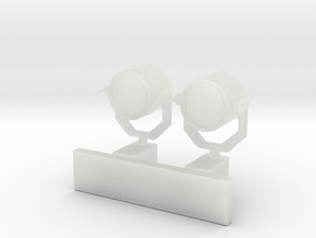 1:96 scale Search Light Wall Stand - set of 2 in Smooth Fine Detail Plastic