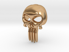 Skull Pendant in Polished Bronze: Small