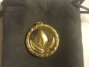 Anna Medallion in Polished Brass