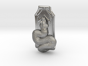 "The Protector" Rattle snake Cash clip in Natural Silver