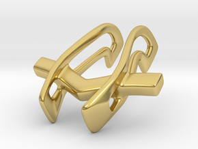 Ring Holder Pendant: Pilot in Polished Brass: Small