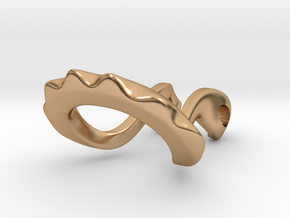 Ring holder pendant: Embrace in Polished Bronze: Small