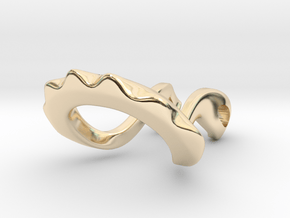 Ring holder pendant: Embrace in 14k Gold Plated Brass: Medium