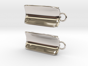 Groovy Bend earrings in Rhodium Plated Brass