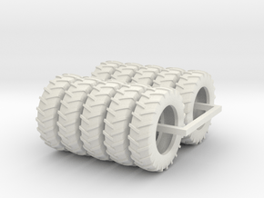1/64 18.4-38 x 10 tires in White Natural Versatile Plastic