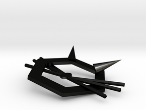 abstract cat in Matte Black Steel