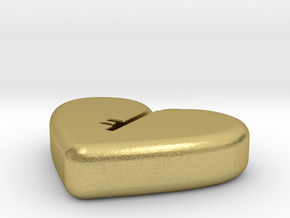 Unlock your heart in Natural Brass: Large