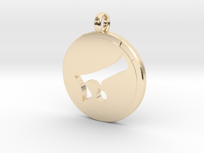 Alaph Symbol Pendent in 14k Gold Plated Brass