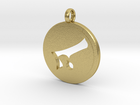 Alaph Symbol Pendent in Natural Brass