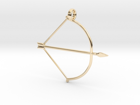 Assyrian Bow & Arrow in 14k Gold Plated Brass