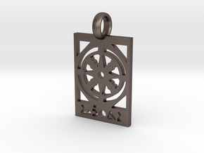 Athuraia Pendent in Polished Bronzed-Silver Steel