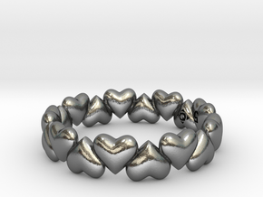 Heart Hugging Love Wedding Band in Polished Silver: 7 / 54