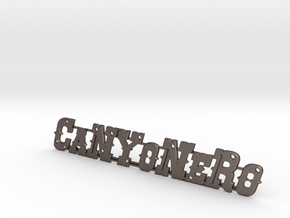 Canyonero 4x4 Pickup Logo in Polished Bronzed Silver Steel