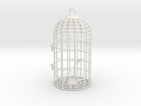 Unruly Dice Cage in White Natural Versatile Plastic: Small