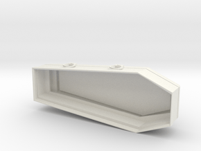 Wood Coffin 28mm 25mm - Vampire in White Natural Versatile Plastic: 15mm